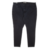 LEVI'S 721 High Rise BIG E Womens Jeans Black Slim Skinny W42 L28