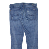 7 FOR ALL MANKIND Josefina Distressed Womens Jeans Blue Slim Skinny W31 L28