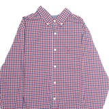 NAUTICA Classic Fit Mens Shirt Red Check Long Sleeve L