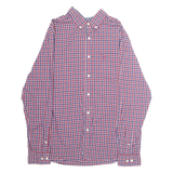 NAUTICA Classic Fit Mens Shirt Red Check Long Sleeve L