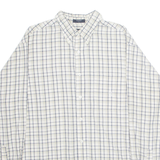 NAUTICA Mens Shirt Cream Check Long Sleeve L