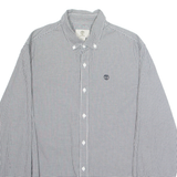 TIMBERLAND Slim Fit Mens Shirt Black Houndstooth Long Sleeve M