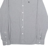 TIMBERLAND Slim Fit Mens Shirt Black Houndstooth Long Sleeve M