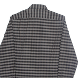 CALVIN KLEIN Slim Fit Mens Shirt Grey Check Long Sleeve L