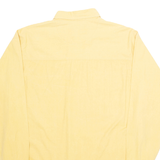 ZAQA Mens Plain Shirt Yellow Long Sleeve L