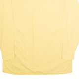 ZAQA Mens Plain Shirt Yellow Long Sleeve L