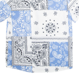 FASHION Mens Shirt Blue Paisley S