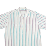 COLDOR Mens Shirt White Striped L