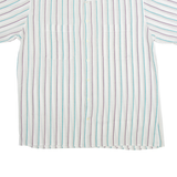 COLDOR Mens Shirt White Striped L