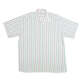 COLDOR Mens Shirt White Striped L