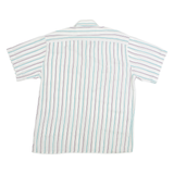 COLDOR Mens Shirt White Striped L