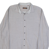 BEN SHERMAN Mens Plain Shirt Grey Long Sleeve XXS