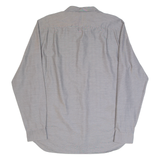 BEN SHERMAN Mens Plain Shirt Grey Long Sleeve XXS