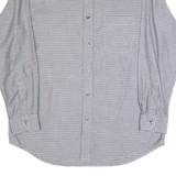 NEWPORT CLUB Mens Shirt Grey Geometric Long Sleeve M