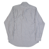 NEWPORT CLUB Mens Shirt Grey Geometric Long Sleeve M