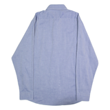 JAEGER Mens Plain Shirt Blue Long Sleeve XL