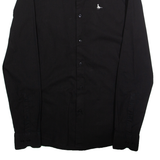 JACK WILLS Mens Formal Shirt Black Long Sleeve S