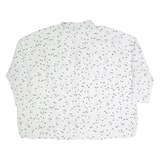 MINT VELVET Oversized Womens Shirt White Crazy Pattern 3/4 Sleeve M