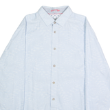 TED BAKER Mens Plain Shirt Blue Long Sleeve M