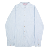 TED BAKER Mens Plain Shirt Blue Long Sleeve M