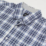 HUGO BOSS Slim Fit Mens Shirt Blue Plaid Long Sleeve L