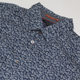 TED BAKER Mens Shirt Blue Crazy Pattern Long Sleeve S