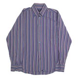 TED BAKER Mens Shirt Blue Striped Long Sleeve XL