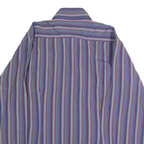 TED BAKER Mens Shirt Blue Striped Long Sleeve XL