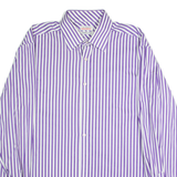 TED BAKER Mens Shirt Purple Striped Long Sleeve 2XL