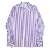TED BAKER Mens Shirt Purple Striped Long Sleeve 2XL