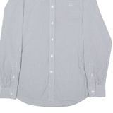 LACOSTE Classic Fit Mens Shirt Grey Check Long Sleeve M