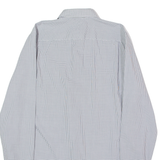 LACOSTE Classic Fit Mens Shirt Grey Check Long Sleeve M