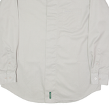 BEN SHERMAN Mens Plain Shirt Grey 90s Long Sleeve L