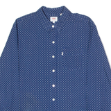 LEVI'S Mens Shirt Blue Spotted Long Sleeve M