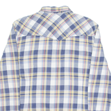 GUESS Slim Fit Mens Flannel Shirt Blue Check Long Sleeve 2XL