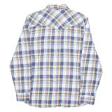 GUESS Slim Fit Mens Flannel Shirt Blue Check Long Sleeve 2XL