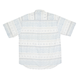 ESQUIRE FASHION Mens Shirt White 90s Crazy Pattern L