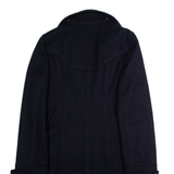 DKNY Womens Overcoat Jacket Blue Wool M