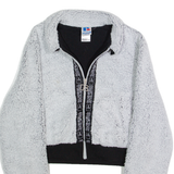 RUSSELL ATHLETIC Cropped Womens Fleece Jacket Grey M