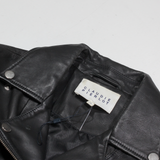 CLAUDIE PIERLOT Womens Biker Jacket Black Faux Leather M