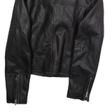 CLAUDIE PIERLOT Womens Biker Jacket Black Faux Leather M