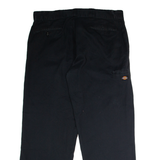 DICKIES Workwear Mens Twill Trousers Black Loose Straight W38 L30