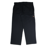 DICKIES Workwear Mens Twill Trousers Black Loose Straight W38 L30