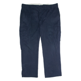 DICKIES Workwear Cargo Mens Trousers Blue Regular Straight W42 L32