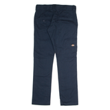 DICKIES Workwear Mens Twill Trousers Blue Regular Skinny W30 L30