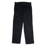 DICKIES Flex Workwear Mens Twill Trousers Black Slim Straight W28 L30