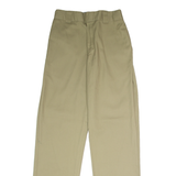 DICKIES Workwear Mens Twill Trousers Beige Slim Straight W26 L32