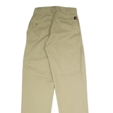 DICKIES Workwear Mens Twill Trousers Beige Slim Straight W26 L32