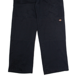 DICKIES Workwear Mens Twill Trousers Black Loose Straight W36 L30