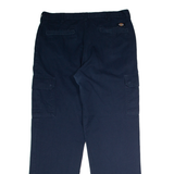 DICKIES Workwear Cargo Mens Trousers Blue Regular Straight W34 L32